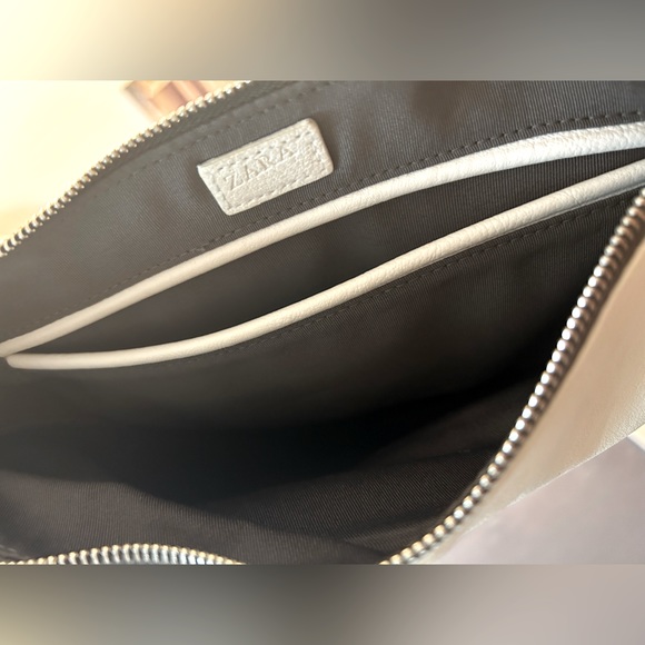 White Zara “Stressed But Well Dressed” Faux Leather Clutch - Picture 3 of 5